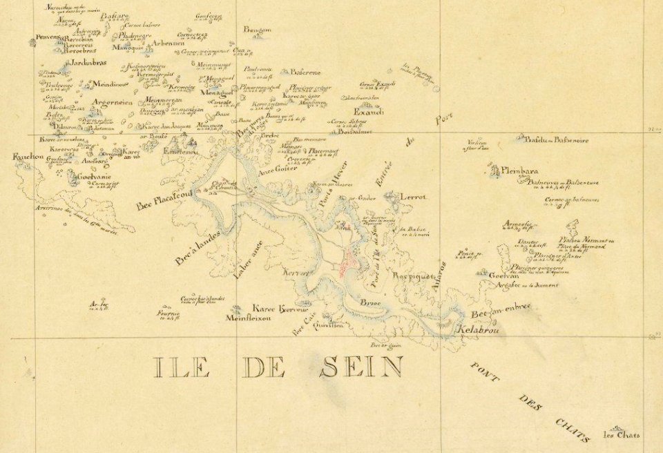 Carte de l'ïle de Sein en 1771