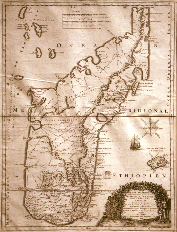 Carte de Madagascar-N.Gueudeville mg 8542