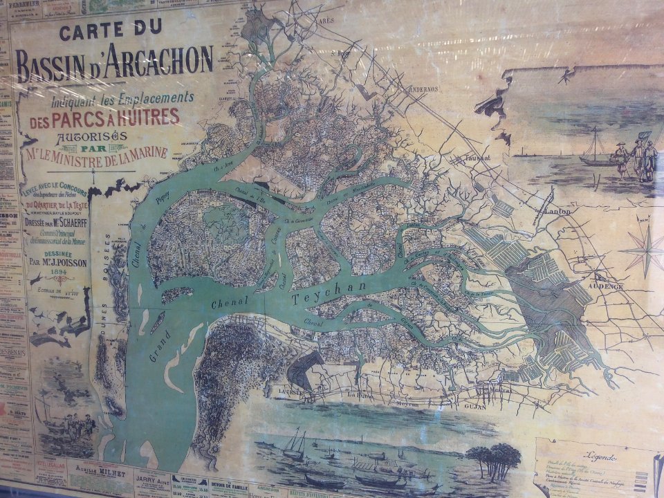 Carte du bassin d Arcachon de 1894