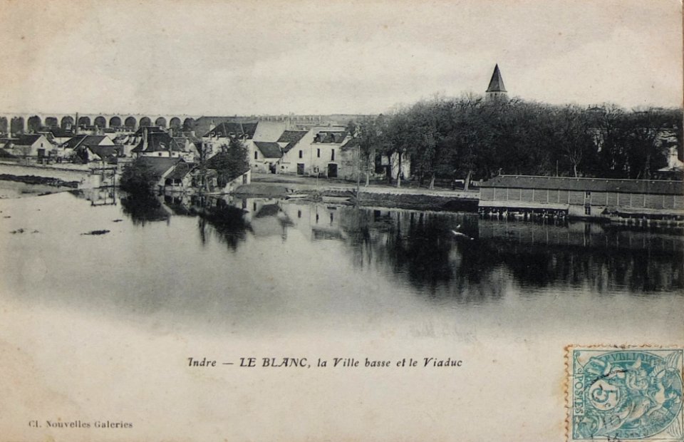 Carte postale Le Blanc 1900
