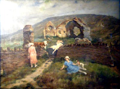 Carteret, jeunes femmes à la Vieille Eglise Saint-Germain, Lalire