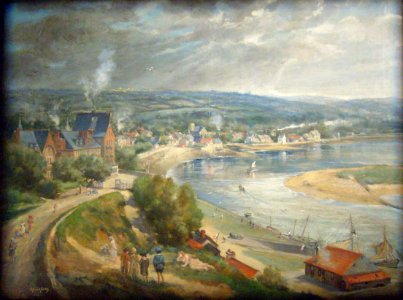 Carteret vu du chateau des sirenes