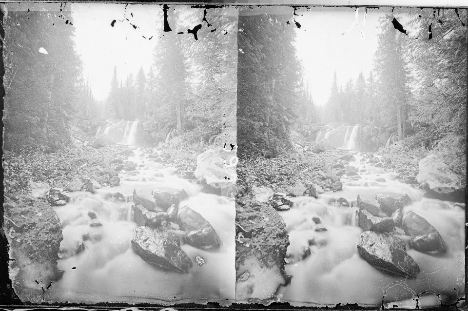 Cascade of Middle Creek. Gallatin County, Montana - NARA - 517476