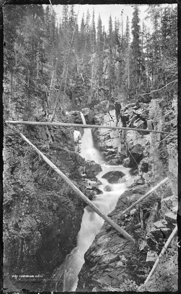 Cascades at the head of Cunningham Gulch. Silverton Quadrangle. San Juan County, Colorado. - NARA - 517161