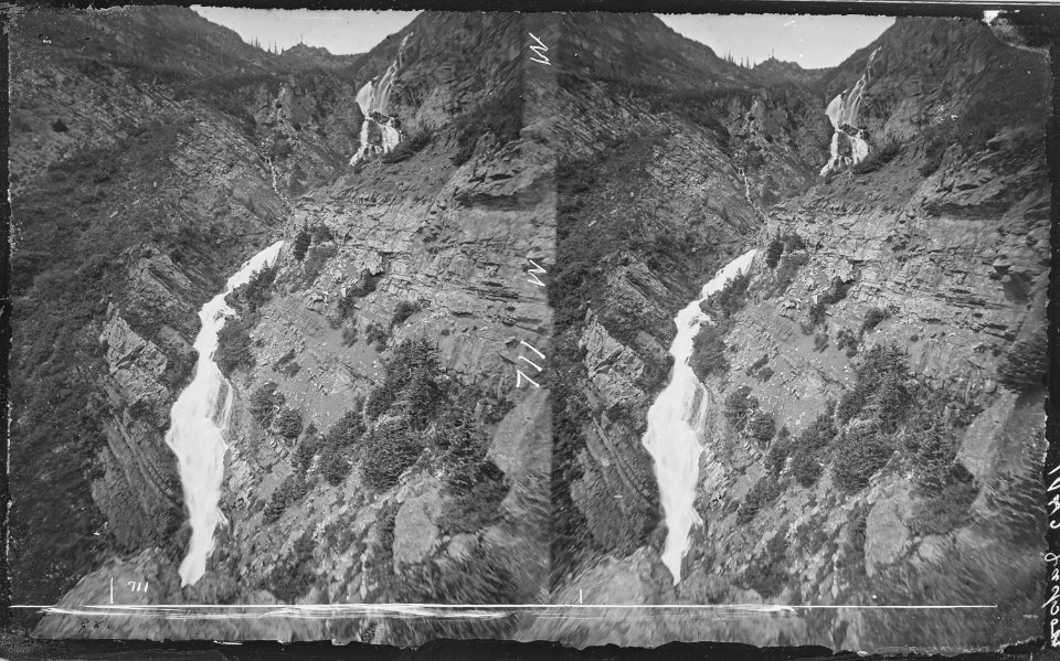 Cascades on the left fork of Rock Creek. Colorado - NARA - 517528