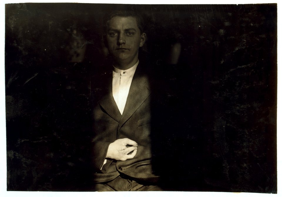 Case of Frank Wiegel, 3916 - - Ave., Brooklyn N.Y., injured after working 18 hours a day. He was injured at 1-55 A.M. January 18, 1914. Age 15 years. Employed by the Henry Bosch Paper Co., LOC nclc.04994