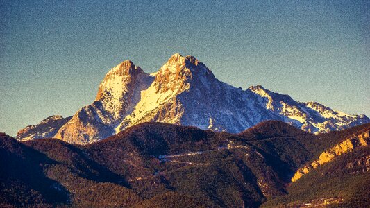 Landscape panoramic peaks