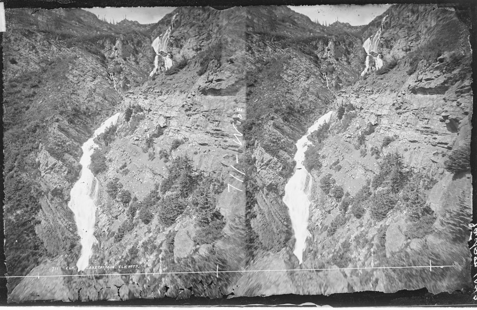 Cascades on the left fork of Rock Creek. Colorado - NARA - 517529
