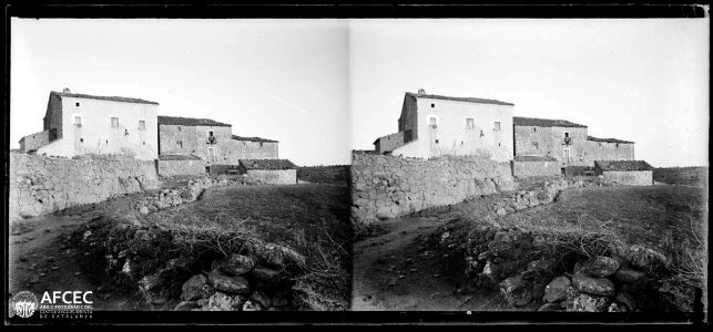 Cases de Sant Serni des del camí d'arribada