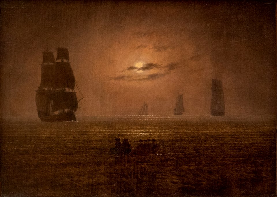 Caspar David Friedrich, Mondnacht mir Schiffen auf der Ostsee, 1816-18, MGS-20160312-001