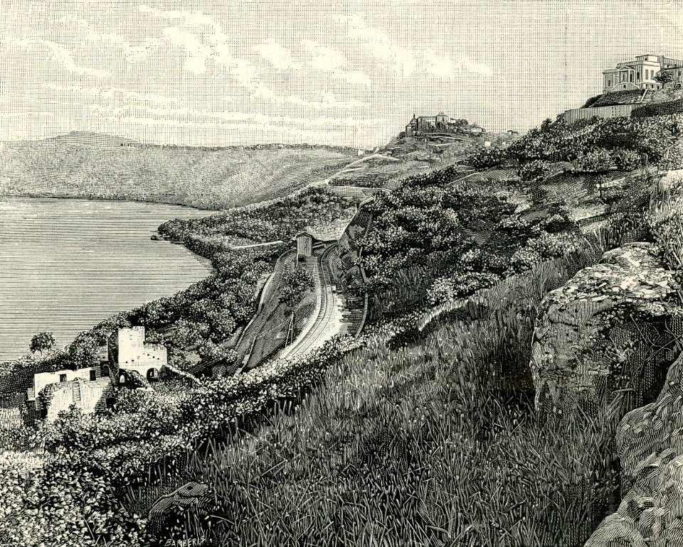 Castel Gandolfo veduta del paese e del lago