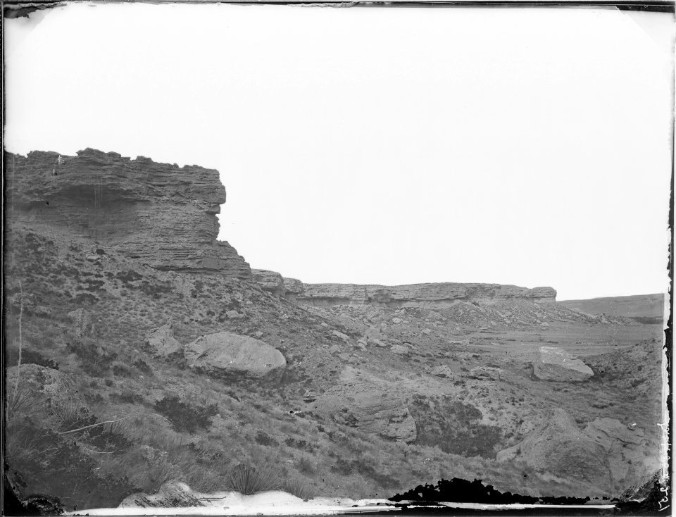 Castellated rocks on the Chugwater, Wyoming - NARA - 516860