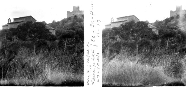 Castell i ermita de Santa Coloma de Farners per darrera