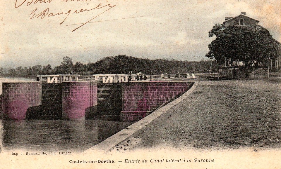 Castets-en-Dorthe - Canal latéral - entrée 1a