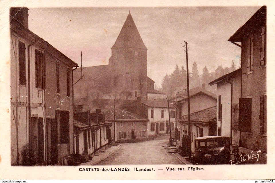Castets (Landes) - vue sur l'église 2
