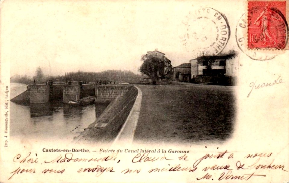 Castets-en-Dorthe - Canal latéral - entrée 1b