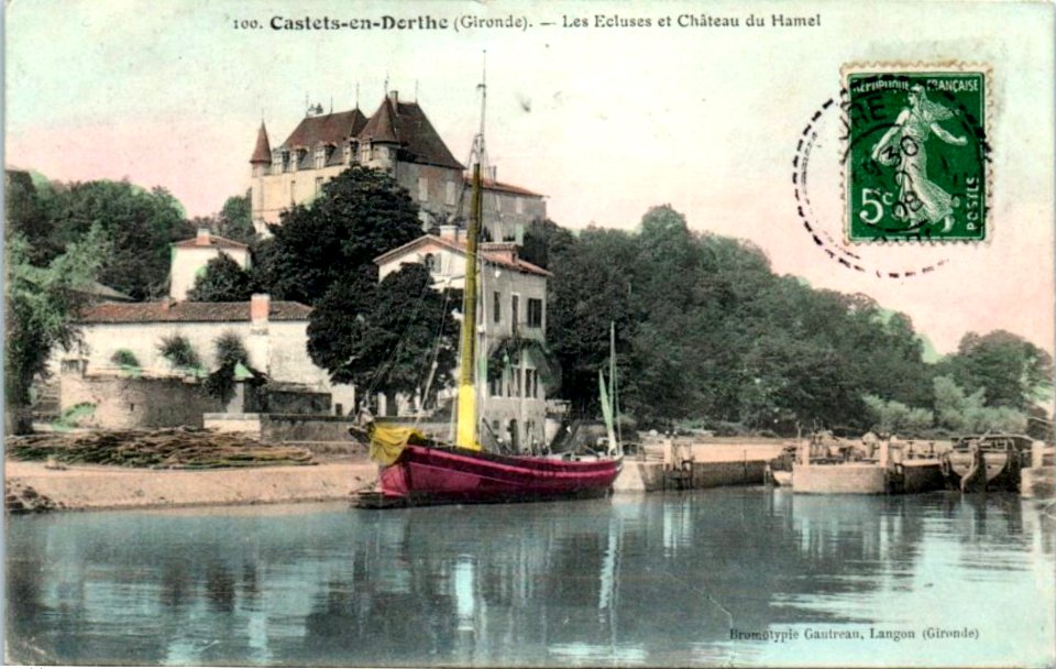 Castets-en-Dorthe - Ecluses et le château 1b