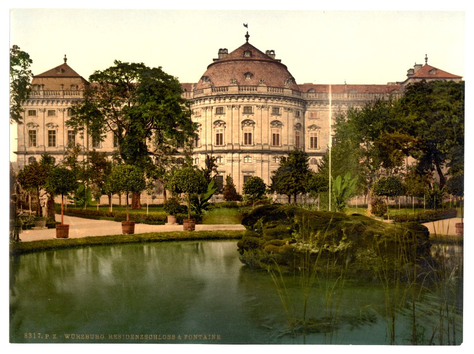 Castle and fountain, Wurzburg, Bavaria, Germany-LCCN2002696198