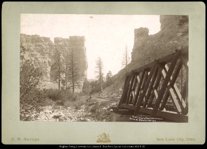 Castle Gate, Price Canon, Utah, R.G.W.Ry. (Rio Grande Western Railway) C.R. Savage, Salt Lake. photo