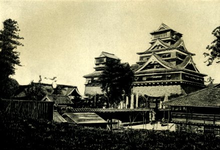 Castle of daimyo in Kumamoto. Before 1902 photo