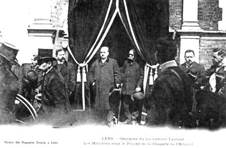 Catastrophe de Courrières - Obsèques du Lieutenant Lautour suite aux manifestations