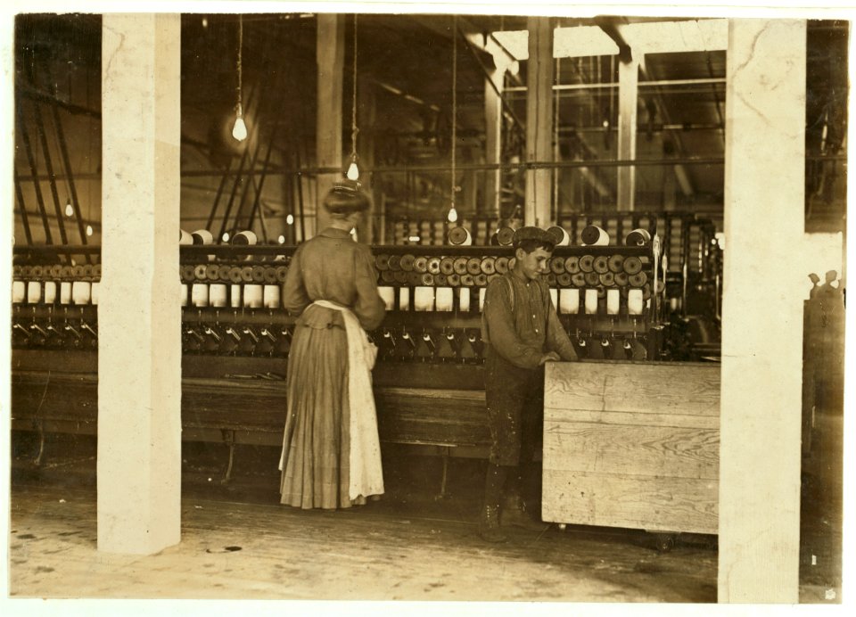 Catawba Cotton Mill, Newton, N.C. Doffer and spooler. LOC nclc.05392