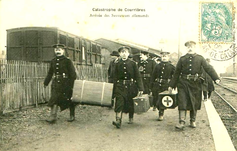 Catastrophe de Courrières - Arrivée des Sauveteurs allemands