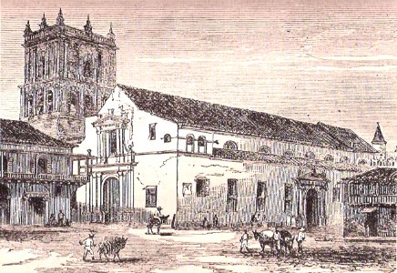 Catedral de Cartagena de Indias-Xilografia de 1871 photo