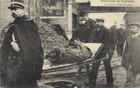 Catastrophe de Courrières - Les restes d'une victime