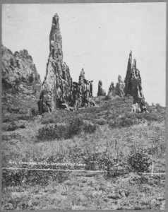 Cathedral Spires, Garden of the Gods. El Paso County, Colorado. - NARA - 517505