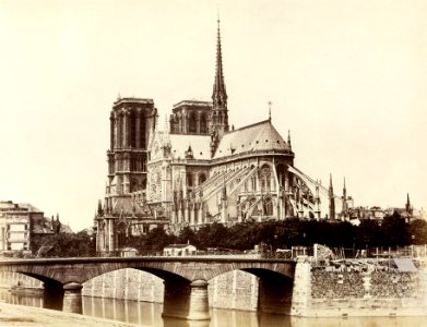 Cathédrale Notre-Dame de Paris, east facade by Édouard Baldus c1860s