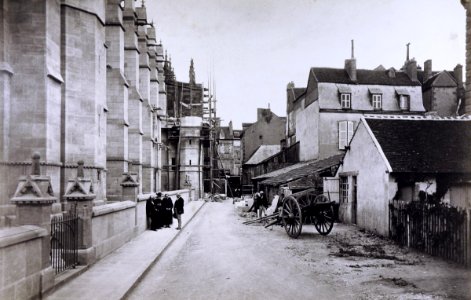 Cathédrale de Moulins (Allier) en travaux - années 1860 - Charles Marville