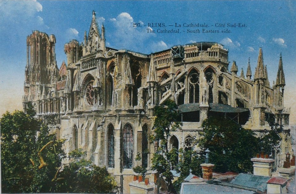 Cathédrale brulée Reims 1264