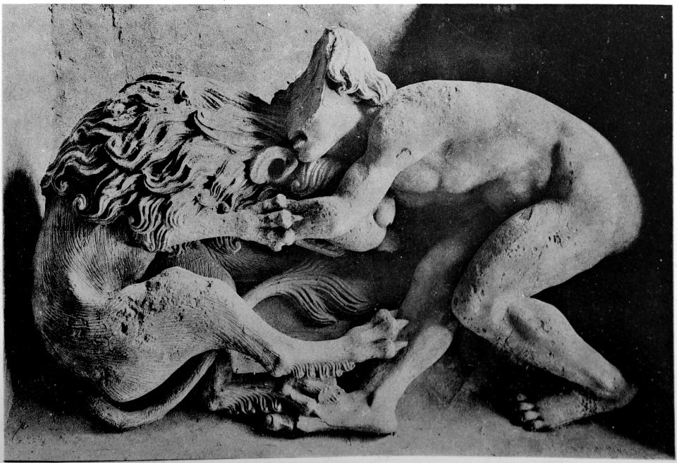 Cathédrale Troyes Samson et le lion 29167