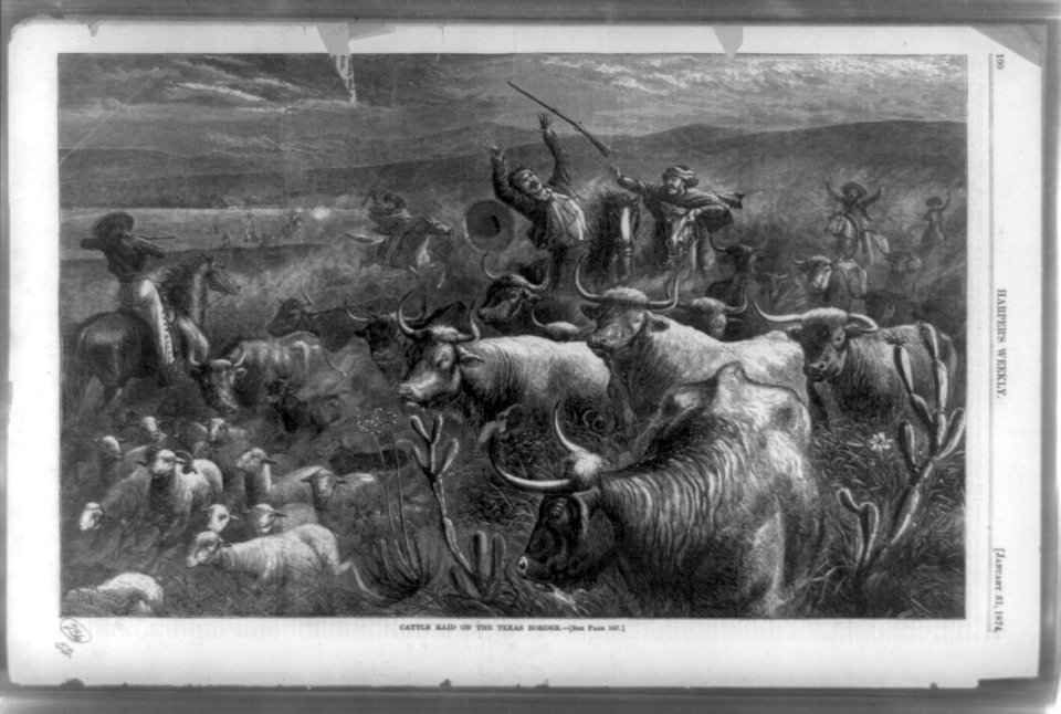 Cattle raid on the Texas border LCCN89708598
