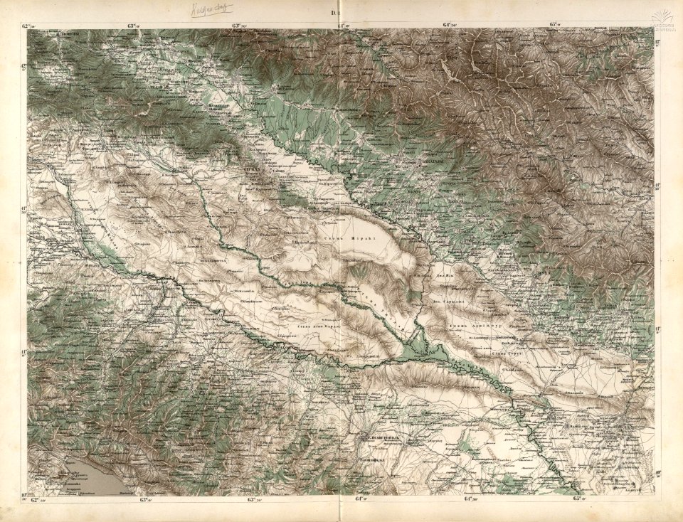 Caucasus map -1869- (10 verst) D-4