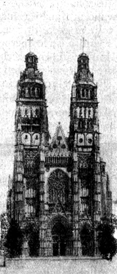 Cattedrale di Tours, ante 1914 - Archivio Meraviglioso ICM BC1914n42f9