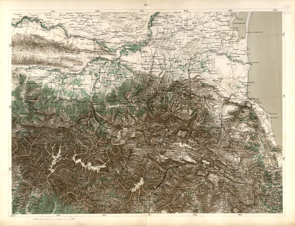 Caucasus map -1869- (10 verst) D-3