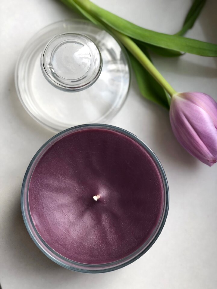 Glass candle tulip