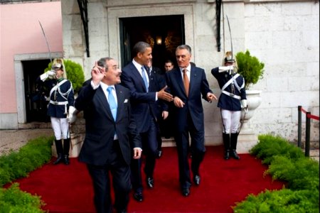 Cavaco Silva and Barack Obama photo