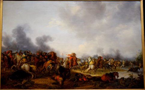 Cavalry combat, Palamedes Palamedesz, 1636, oil on wood - Villa Vauban - Luxembourg City - DSC06597 photo