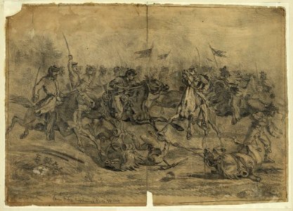 Cavalry Charge Near Brandy Station