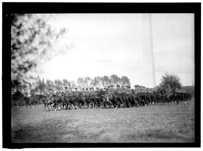 CAVALRY REVIEW BY PRESIDENT WILSON. CAVALRY IN MANEUVERS LCCN2016865018