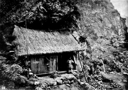 CAVE DWELLINGS, I-CHANG GORGE, RIVER YANGTSZE