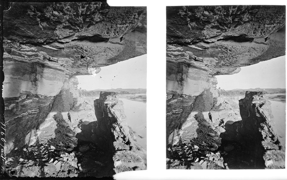 Cave ruins in bluffs of San Juan River. Utah - NARA - 517608