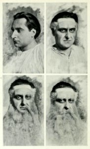 Cavendish Morton as King Lear - make-up progression