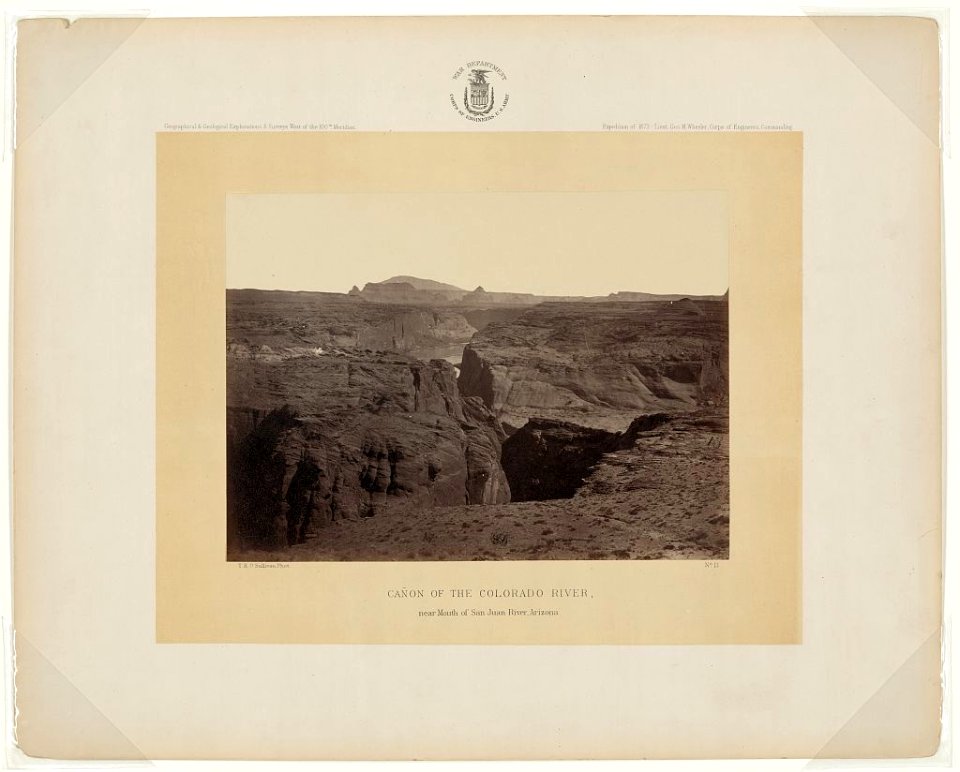 Cañon of the Colorado River, near mouth of San Juan River, Arizona - T. H. O'Sullivan, phot. LCCN2007684824