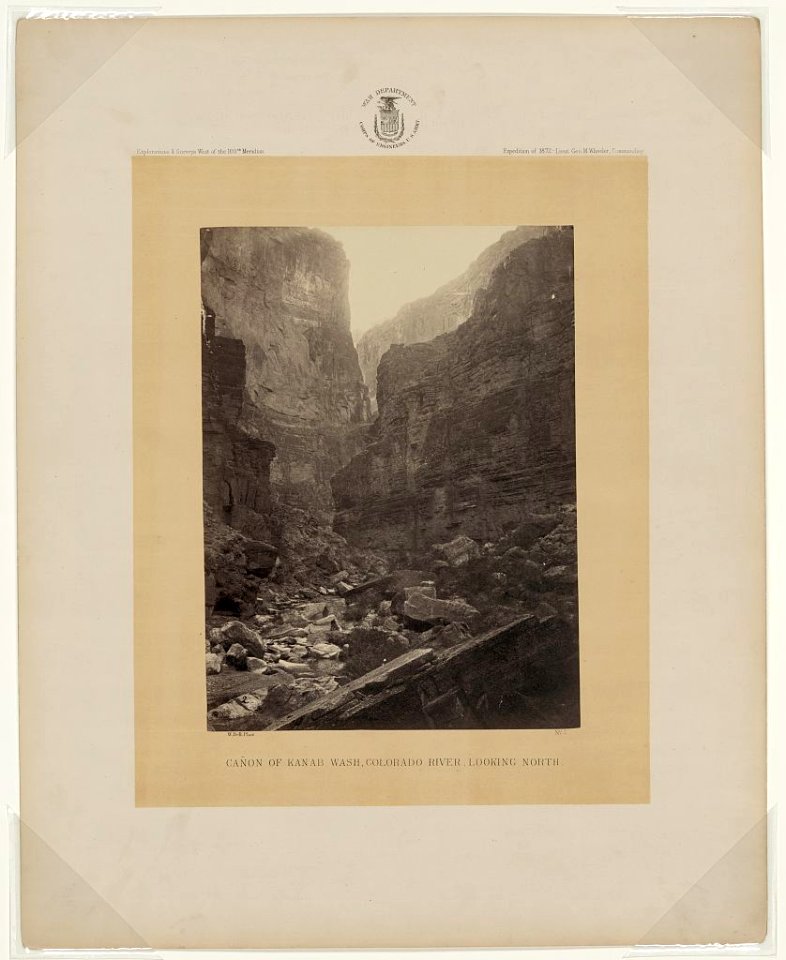 Cañon of Kanab Wash, Colorado River, looking North - W. Bell, phot. LCCN2007682542