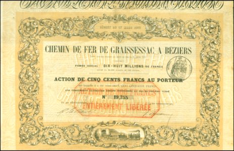CdF de Graissessac a Béziers 1853