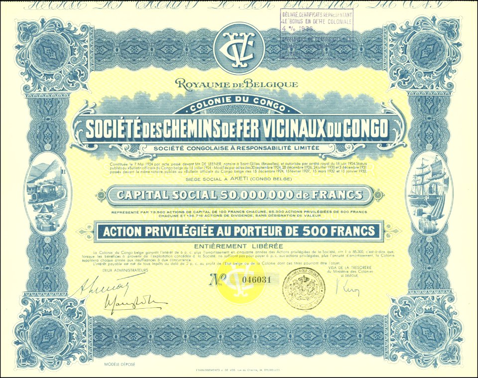 CdF Vicinaux du Congo 1932